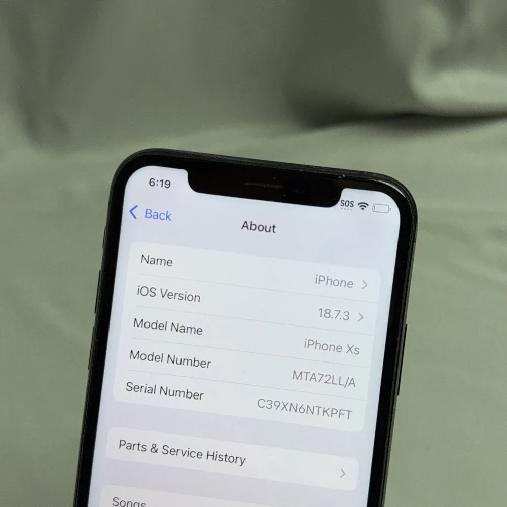 Apple iPhone XS Space Gray 256GB Factory Unlocked 73% Health - Good Condition - Picture 10 of 13